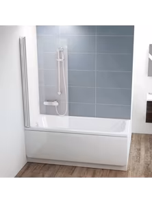 Шторка на ванну Ravak CVS1-80 L Transparent, профиль блестящий